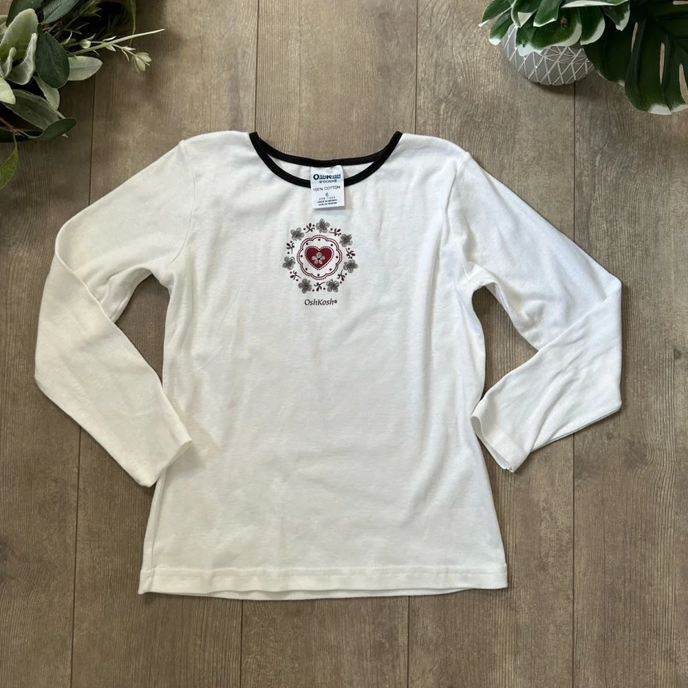 Vintage 90s/Y2K NEW OshKosh B'gosh Girl’s Graphic Long Sleeve Shirt